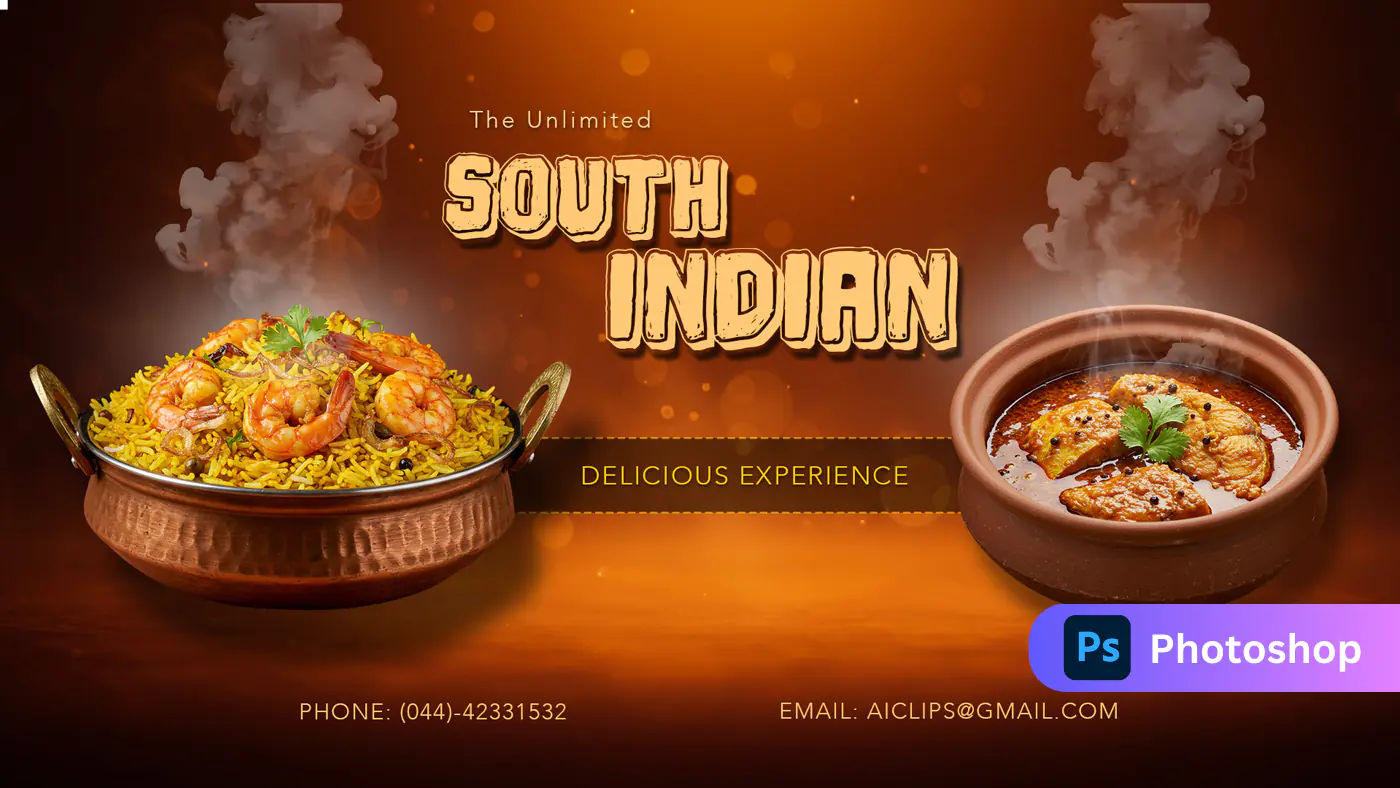 South Indian Cuisine Banner Design