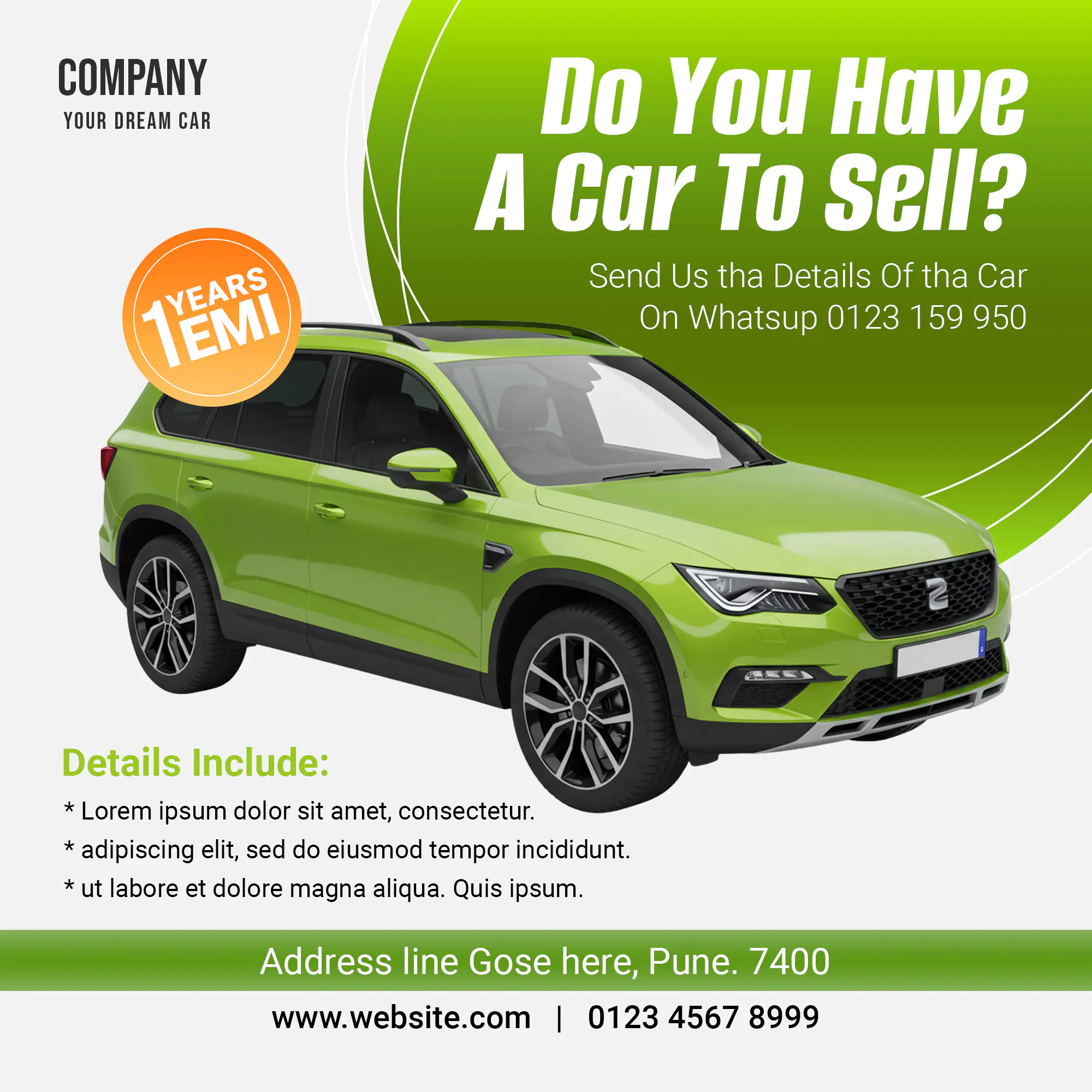 Car Dealership Promotional Template
