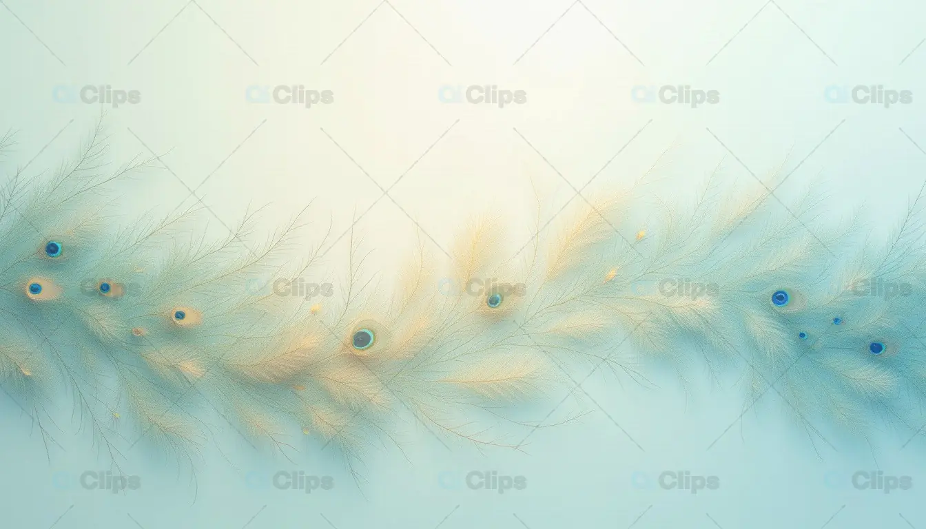 Elegant Peacock Feather Design on Soft Background