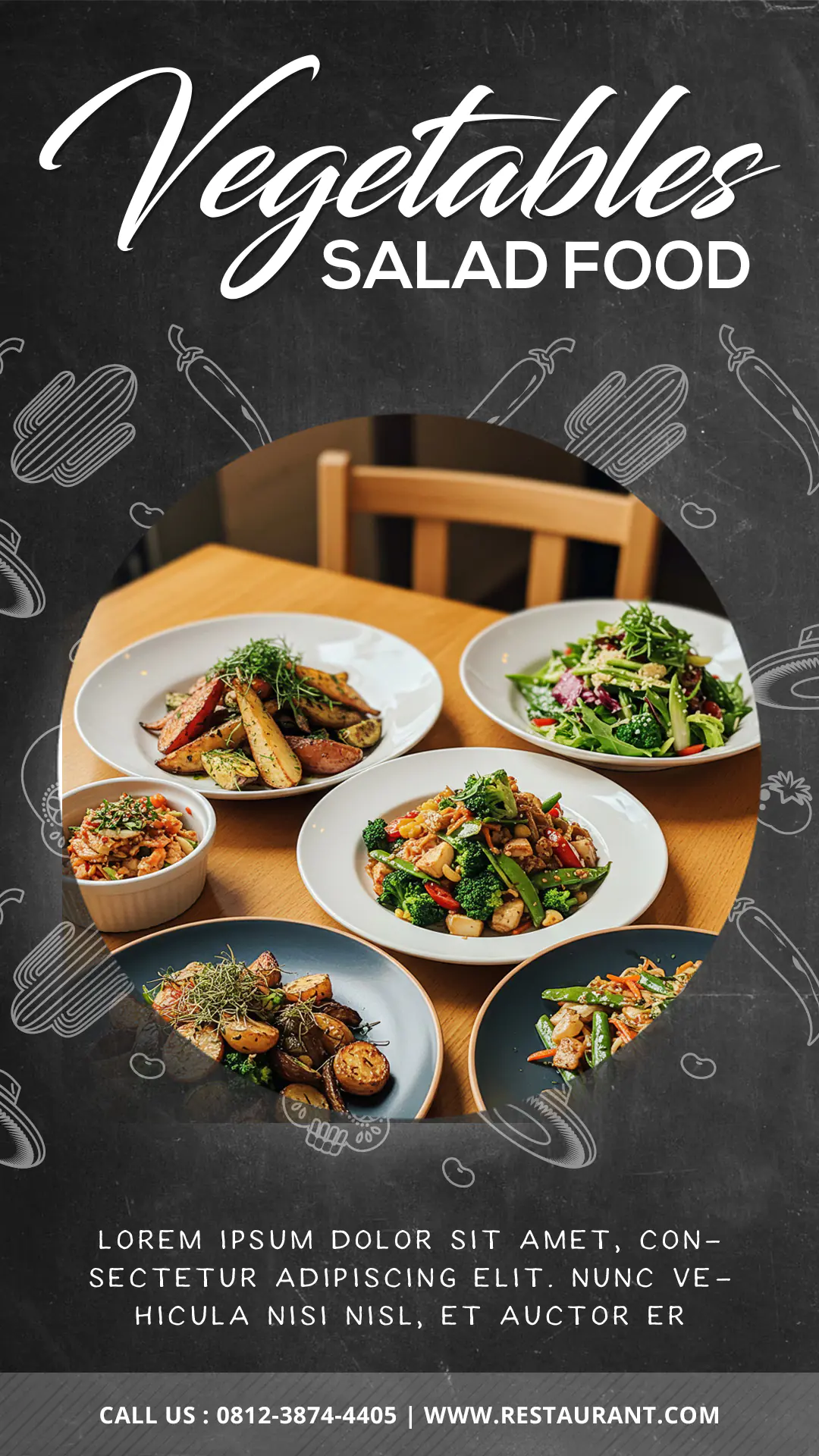 Vegetable Salad Menu Promo Template