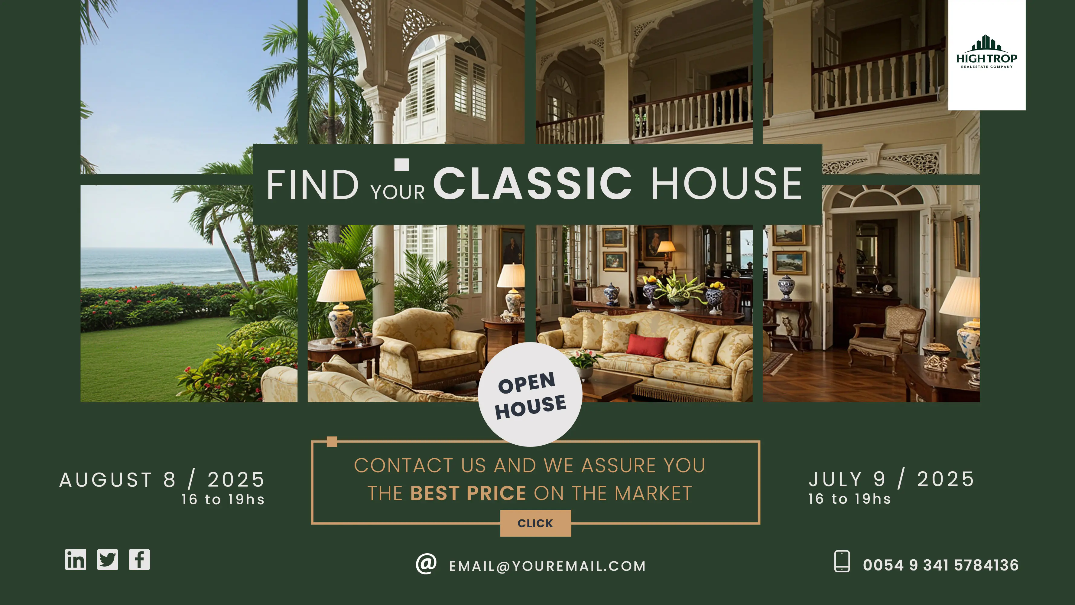 Luxury Real Estate Open House Ad Template