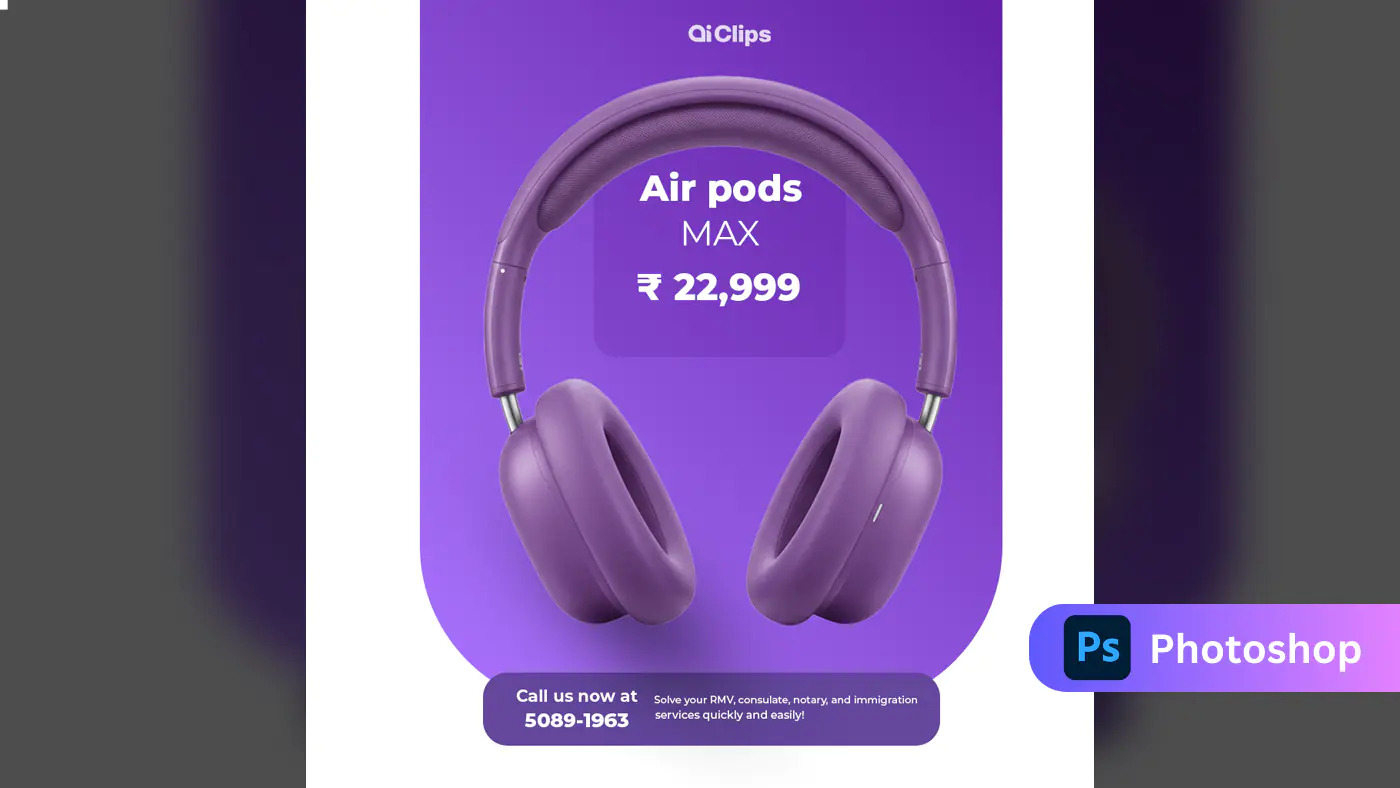 Stylish AirPods Max Promotion Template