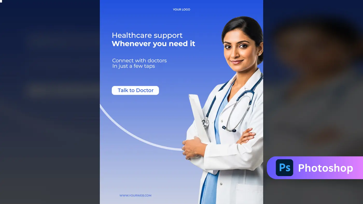 Professional Telehealth Ad Template