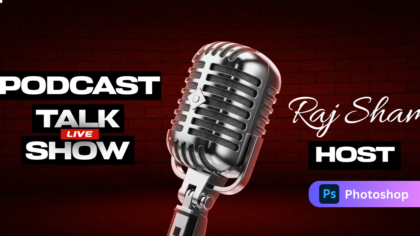 Podcast Talk Show Banner Design