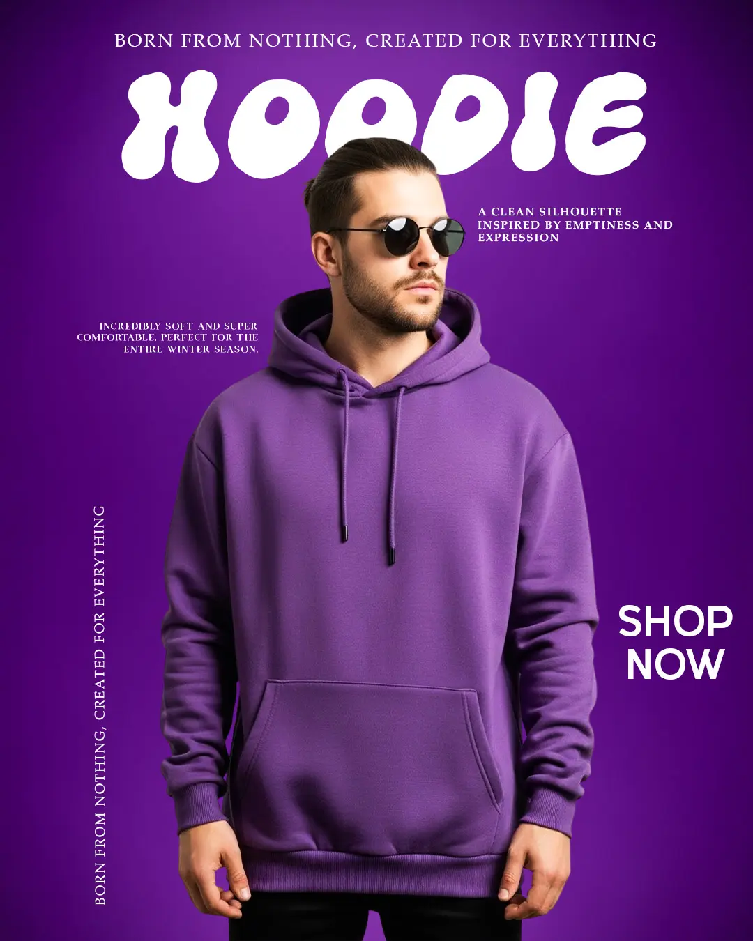 Vibrant Streetwear Hoodie Ad Poster