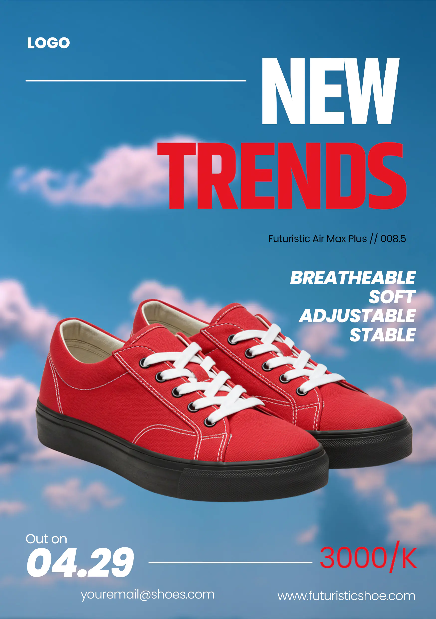 Futuristic Sneaker Launch Promo Template