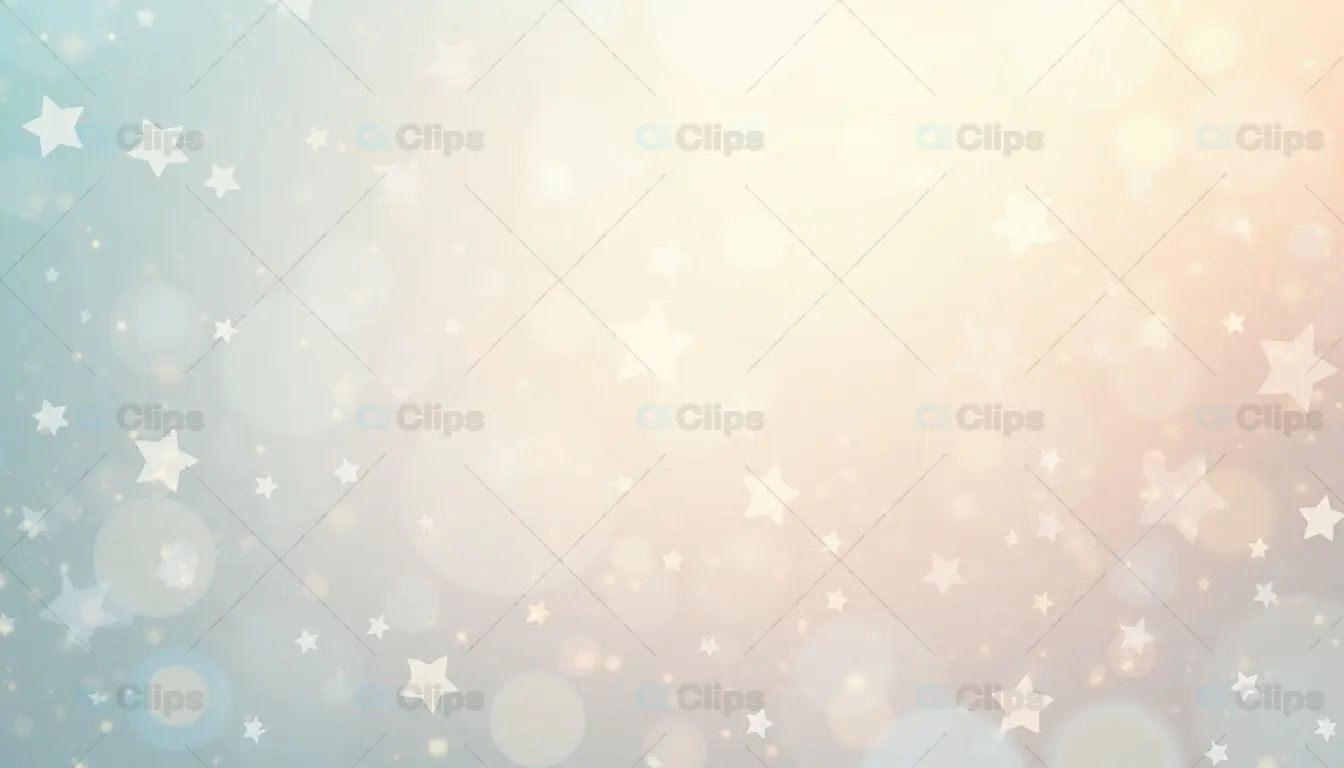 Soft Pastel Starry Sky Background with Gentle Bokeh Effect