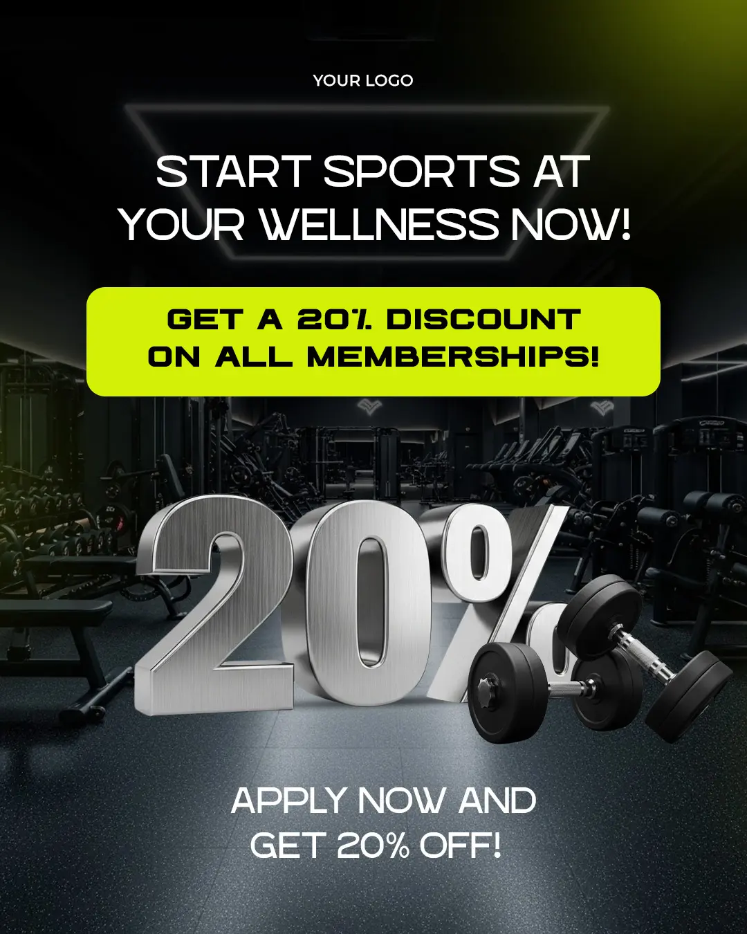 Gym & Fitness Membership Promo Template