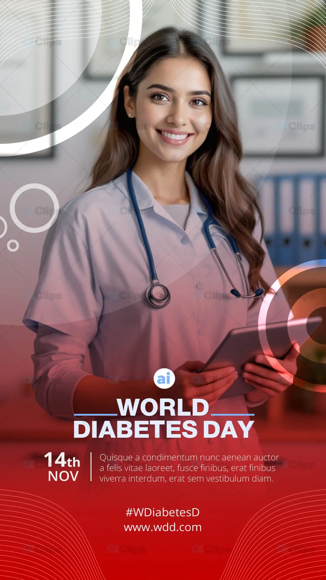 World Diabetes Day Awareness PSD Template