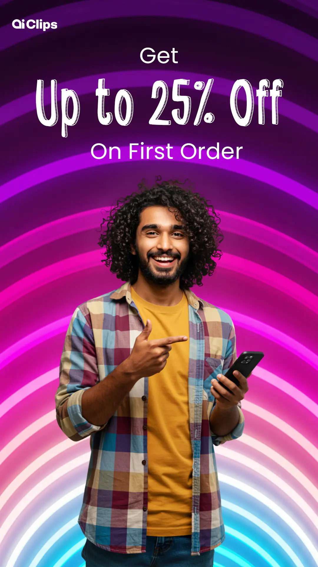 First Order Discount Promo Template
