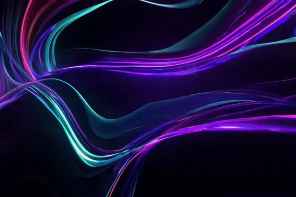 Neon Flowing Lines - Abstract Futuristic Light Animation