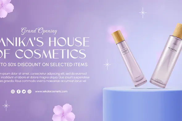 Elegant Cosmetics Grand Opening Promo Template