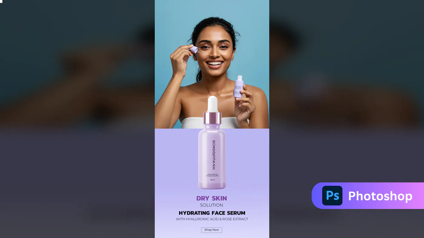 Hydrating Face Serum Product Mockup