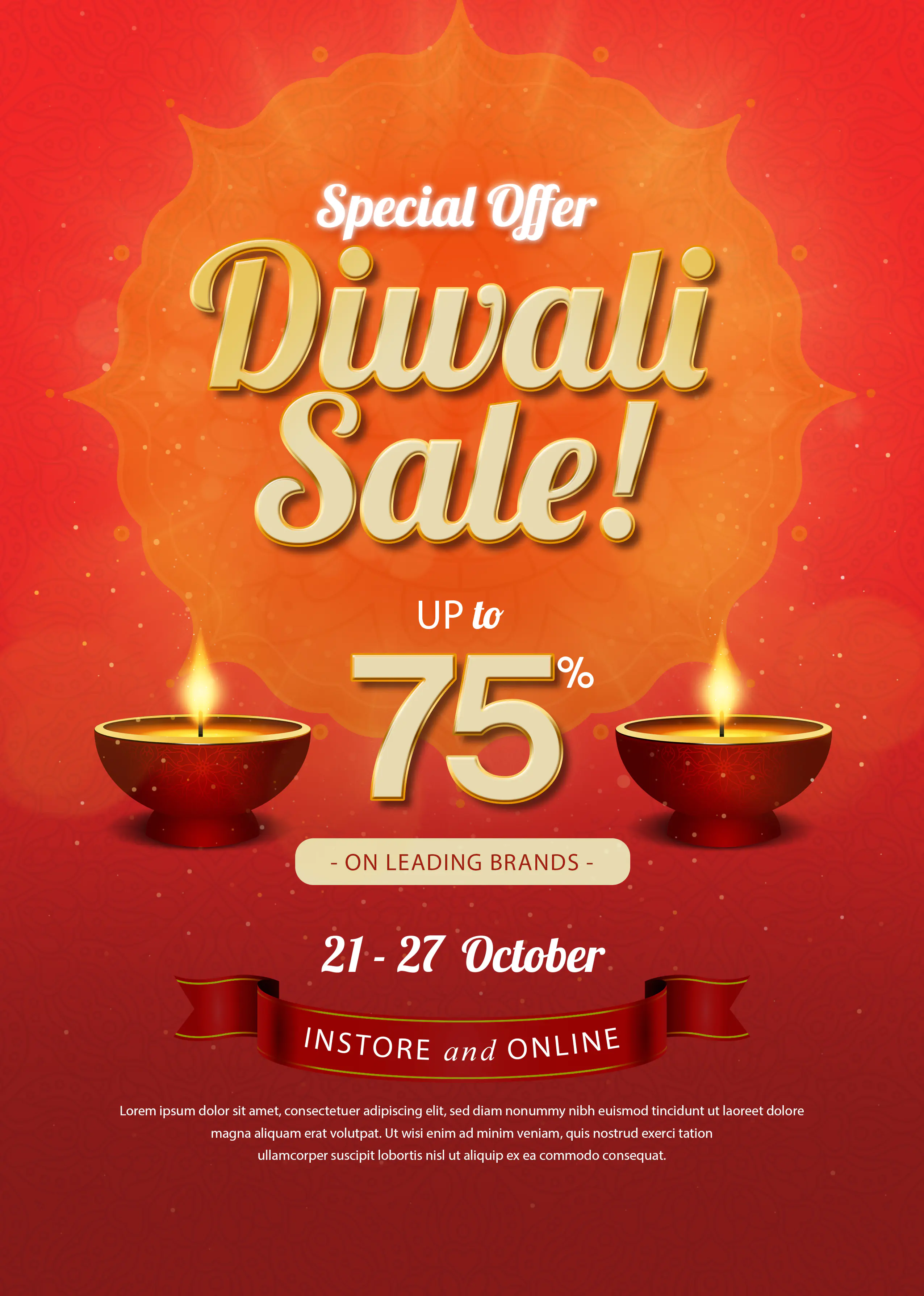 Diwali Special Offer Flyer Template