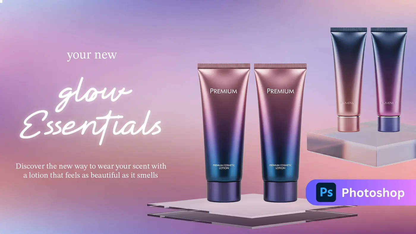 Elegant Cosmetic Product Ad Template