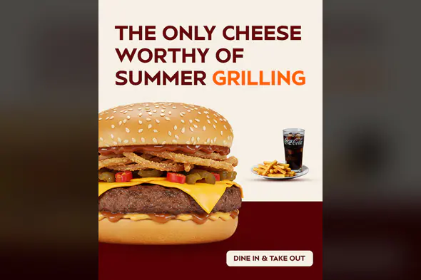 Enhanced Summer Grilling Burger Ad Template