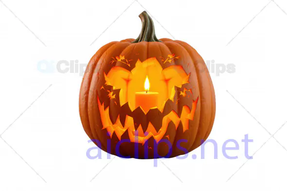 Spooky 3D Halloween Pumpkin Illustration