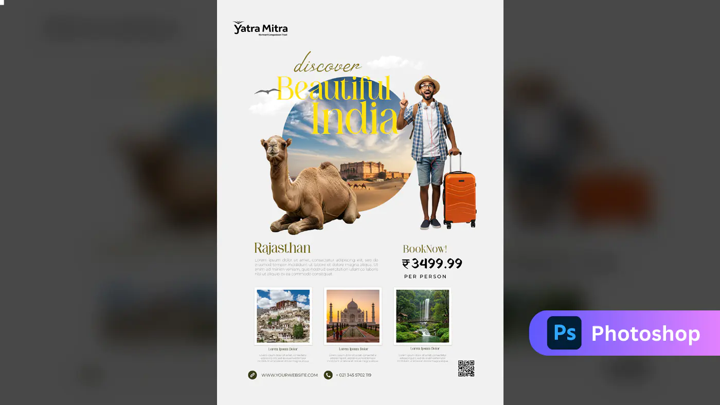 Rajasthan Travel Agency Ad Template