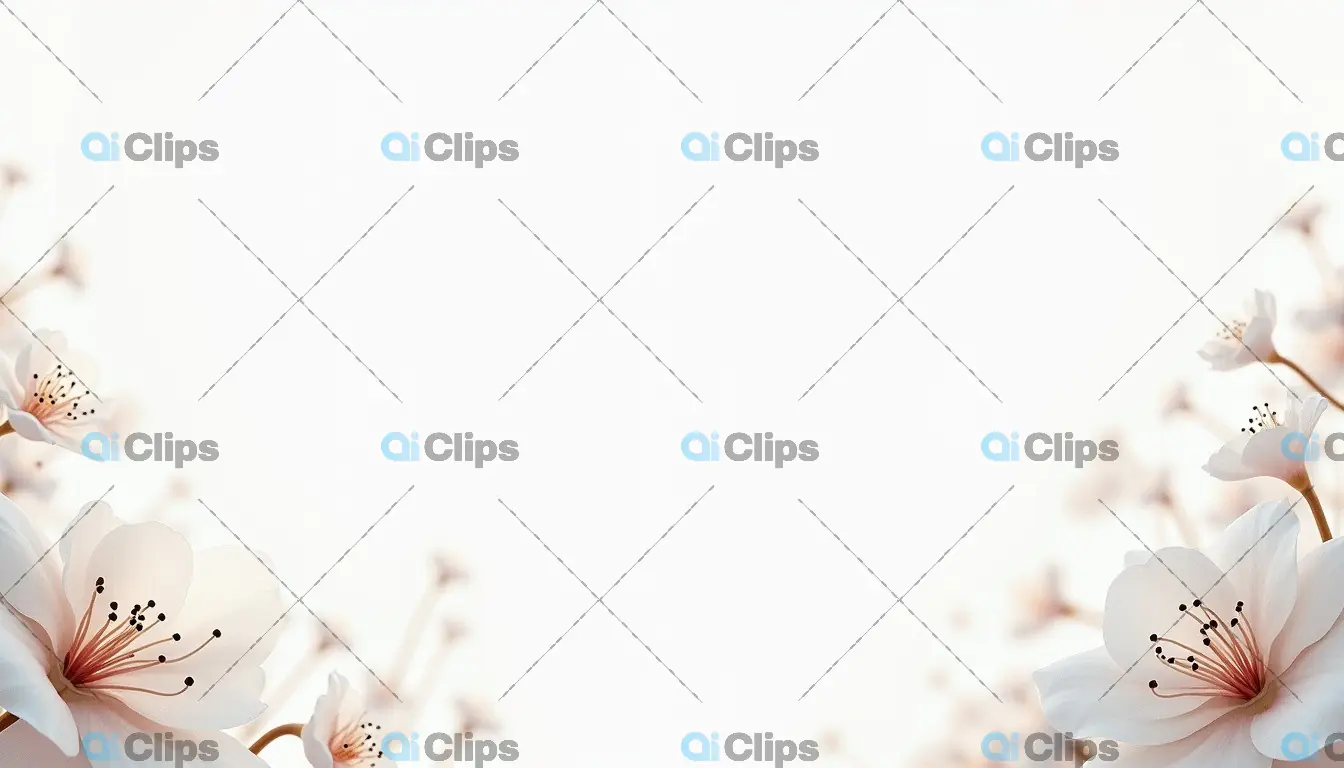 Delicate Floral Background with Soft White Flowers