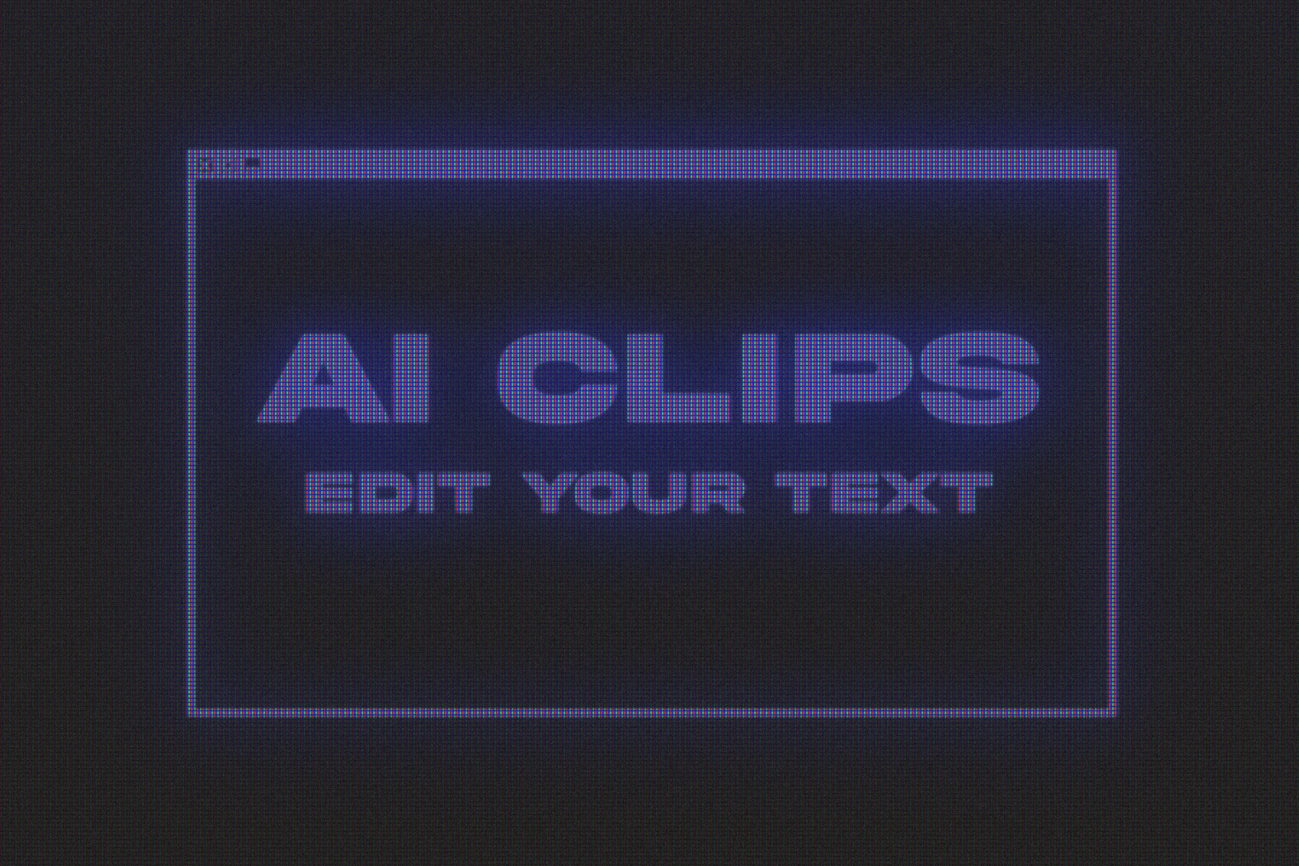 Holographic Screen Text Effect Futuristic Sci-Fi Typography