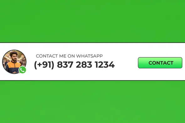 Green Theme WhatsApp Contact Template