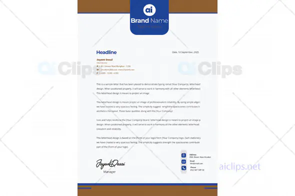 Corporate Letterhead PSD Template