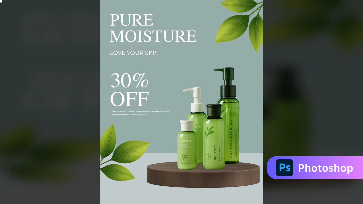 Green Tea Skincare Promotion Template
