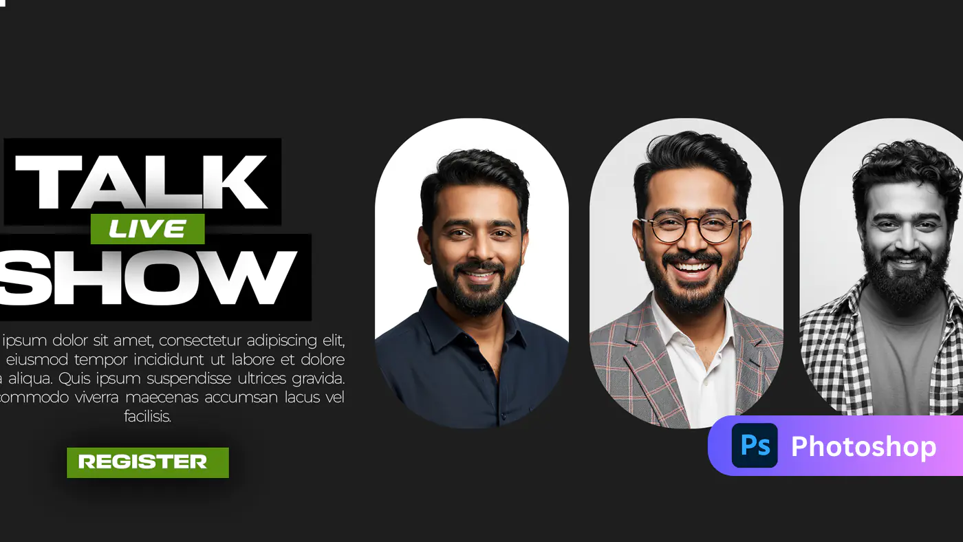 Live Talk Show Banner Template