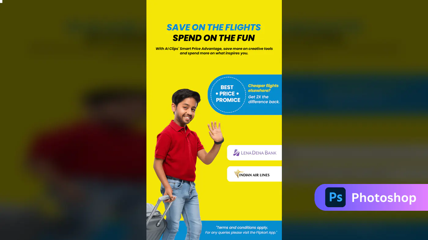 AI Clips Travel Savings Promotion Template