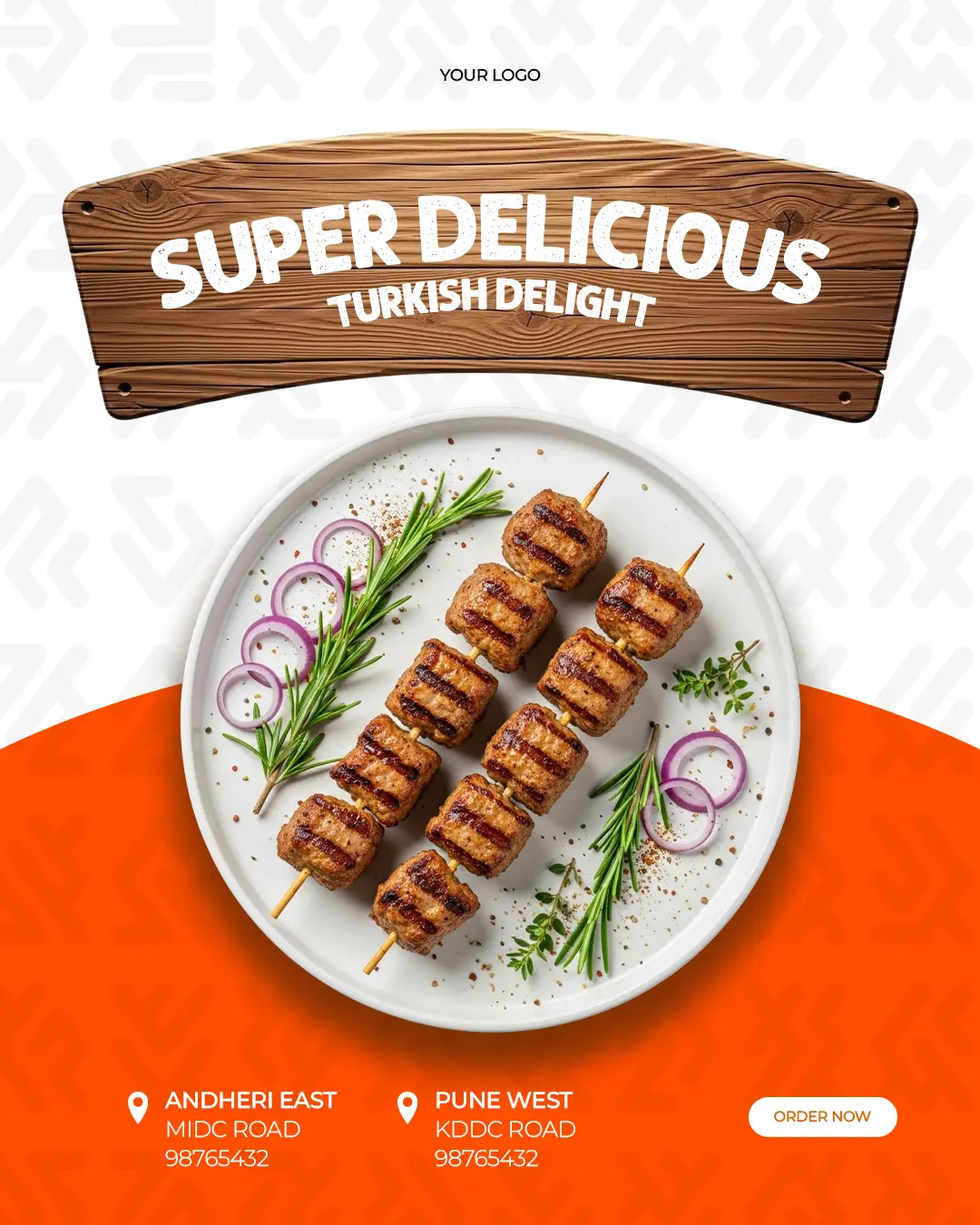 Savory Turkish Kebab Promotional Template