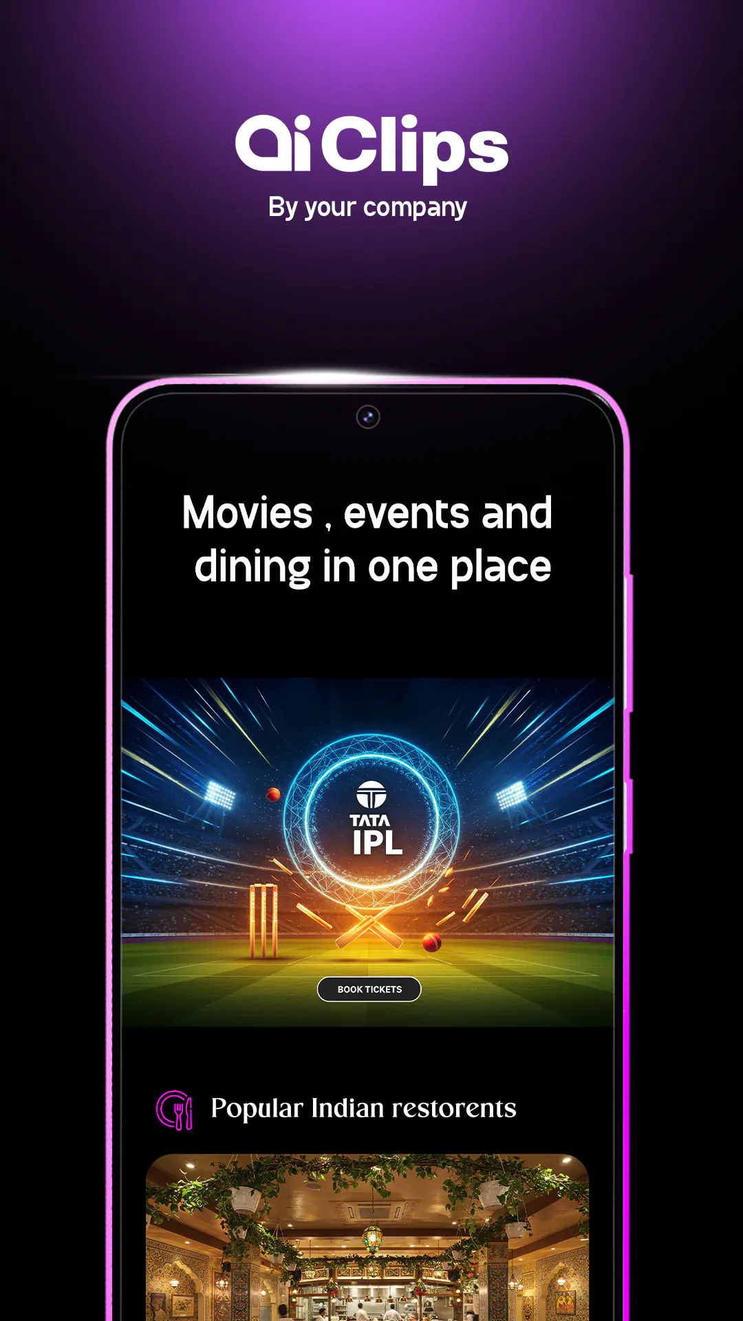 Entertainment & Dining App Promo Template