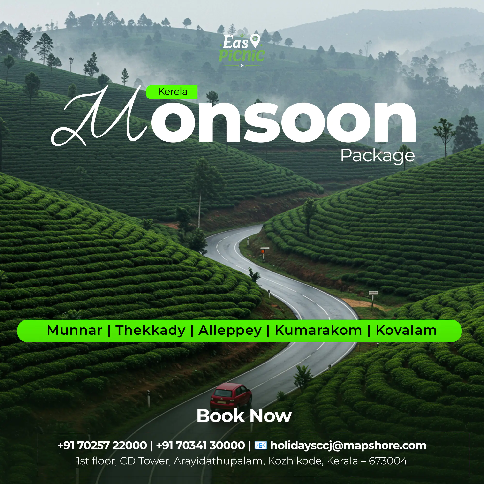 Kerala Monsoon Travel Package Template