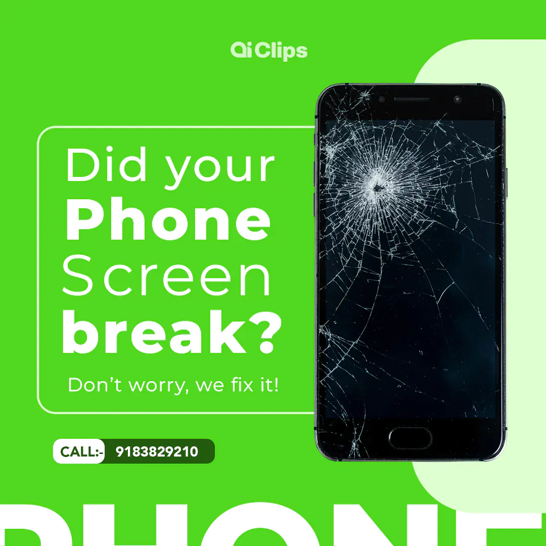 Enhanced Phone Screen Repair Service Ad Template