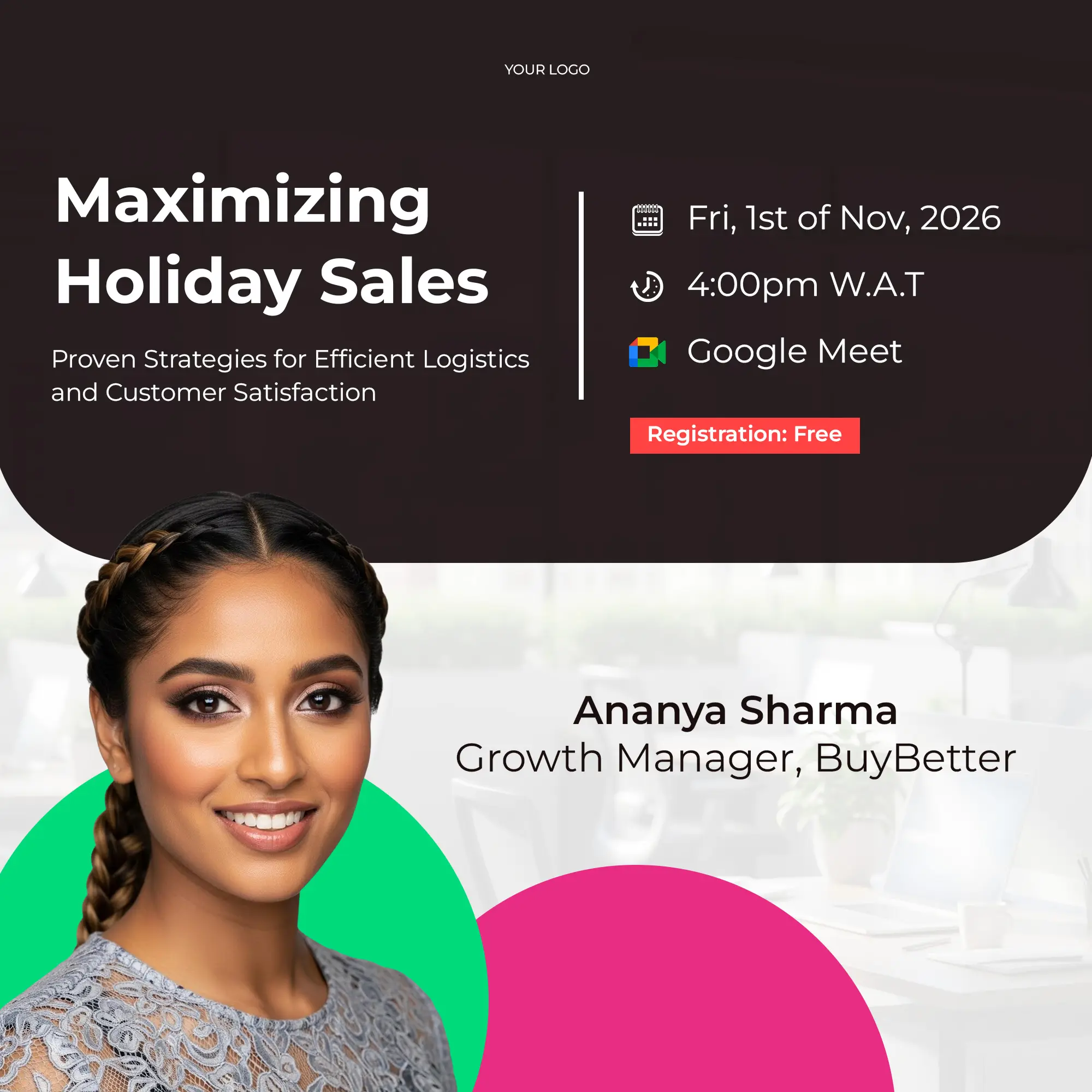 Business Webinar Announcement Template
