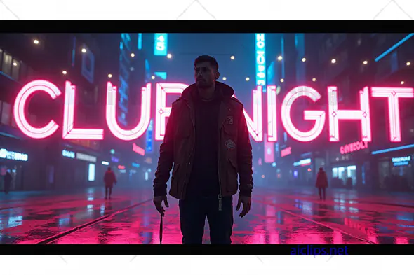 Club Night in Neon City – Urban Street Life
