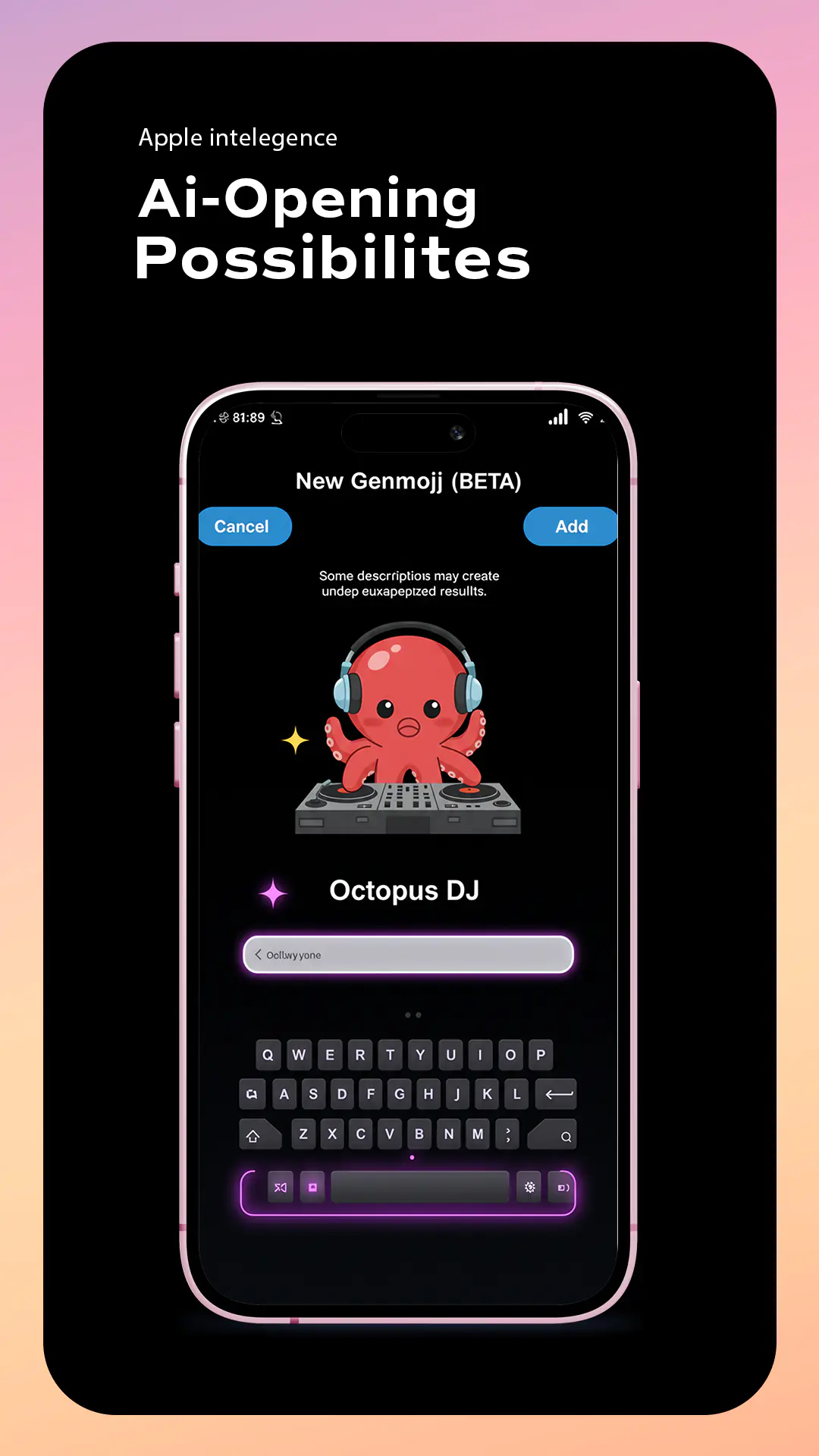 Futuristic AI Mobile Interface Template