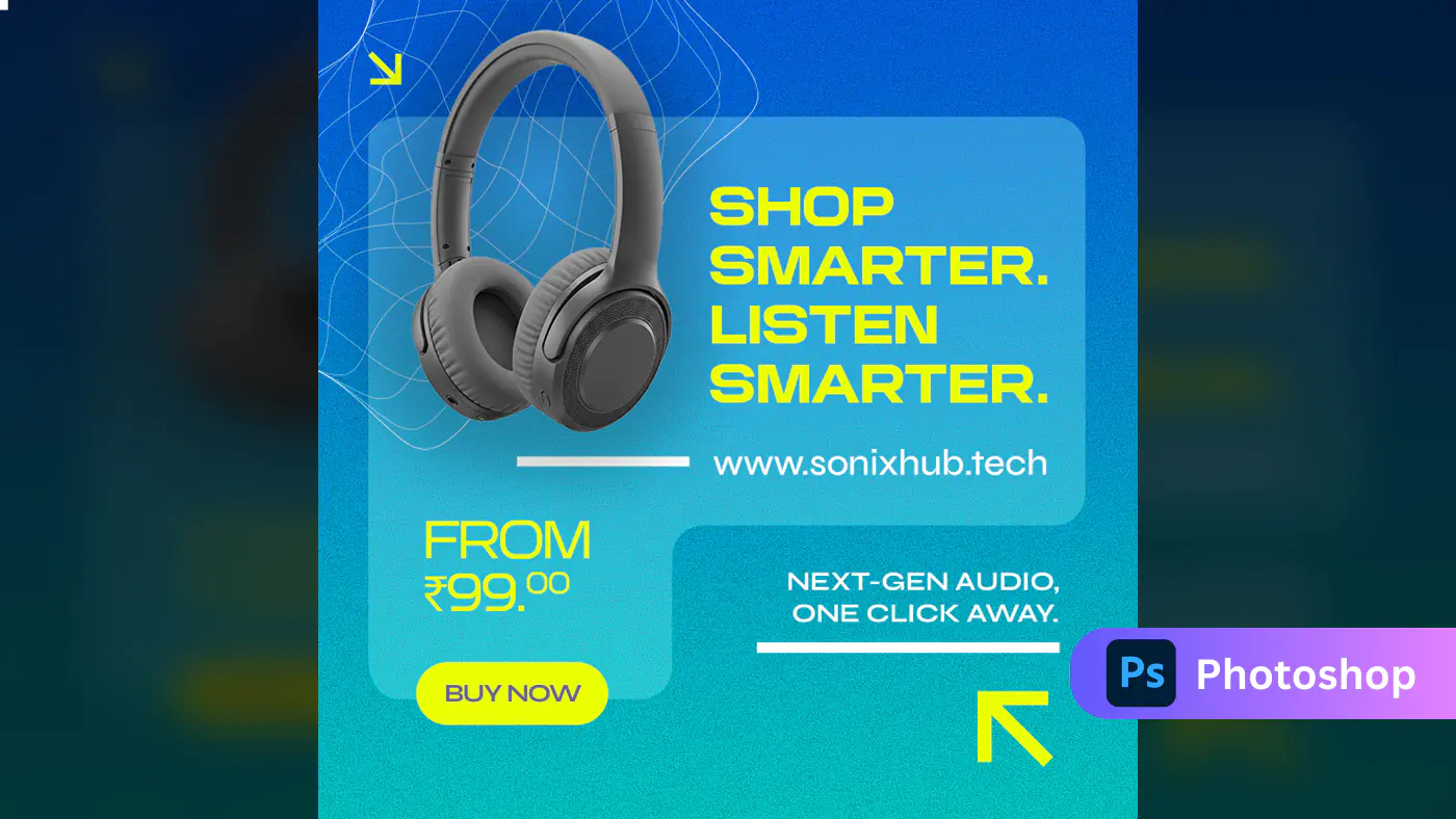Headphone Promotion Banner Template