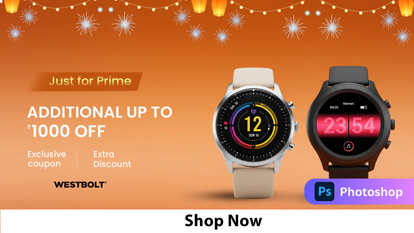 Festive Smartwatch Promotion Mockup