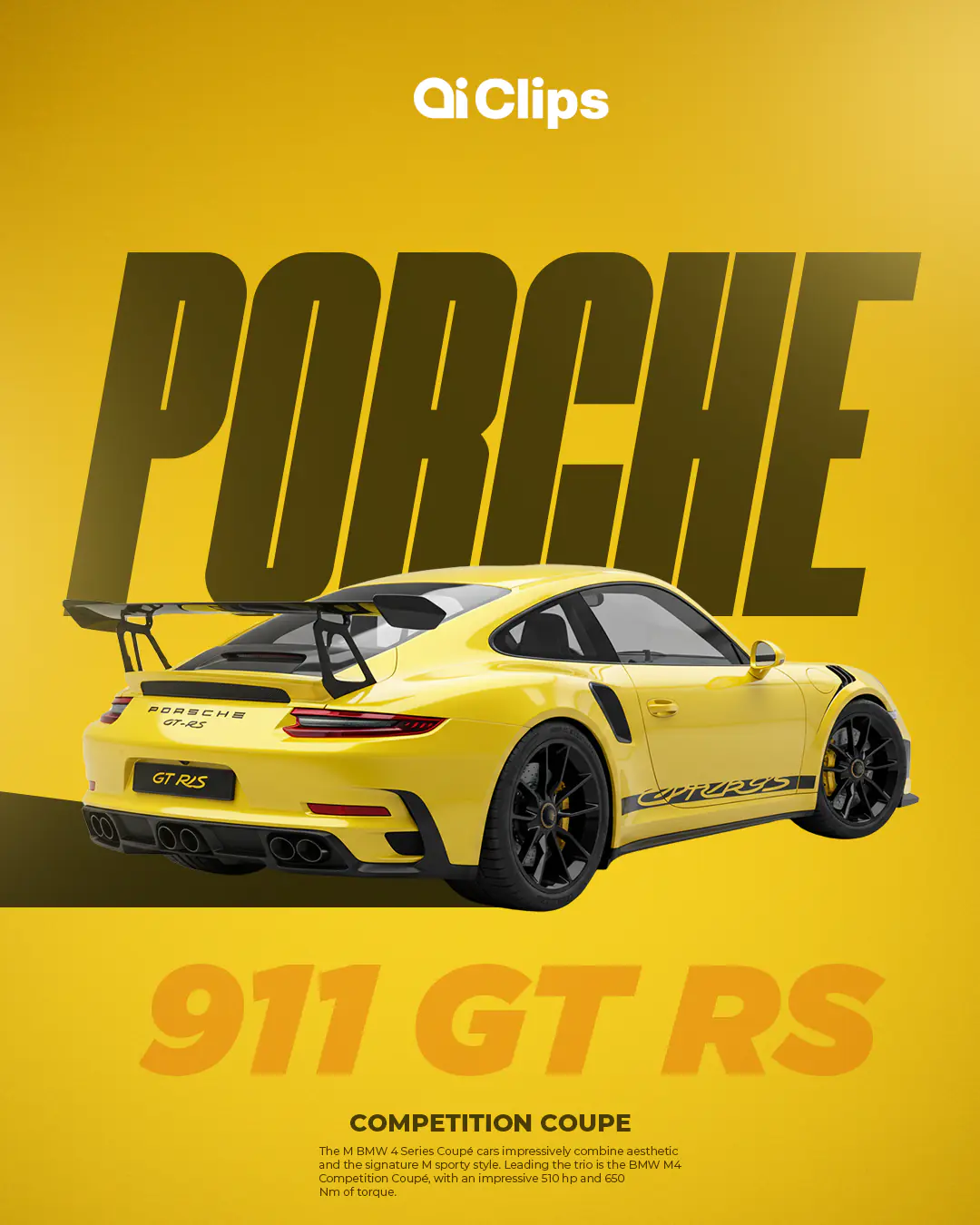 Vibrant Porsche 911 GT RS Promotion Template