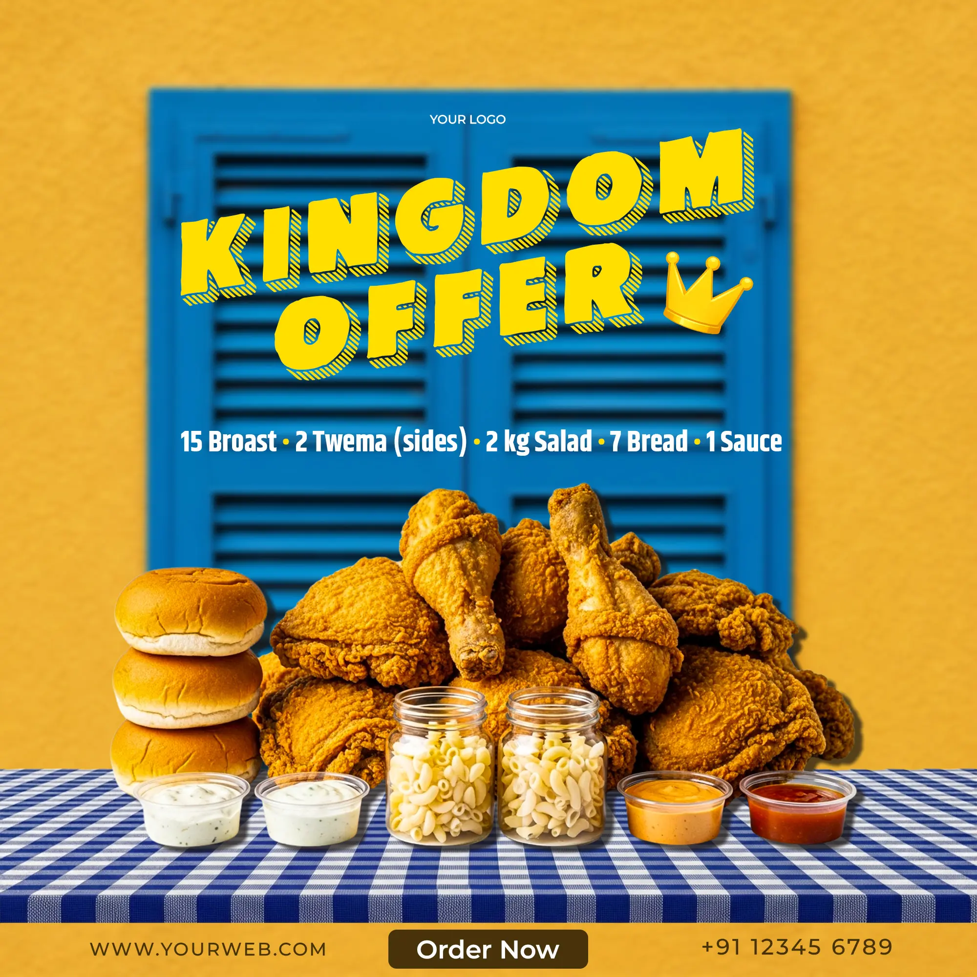 Fried Chicken Feast Social Media Ad