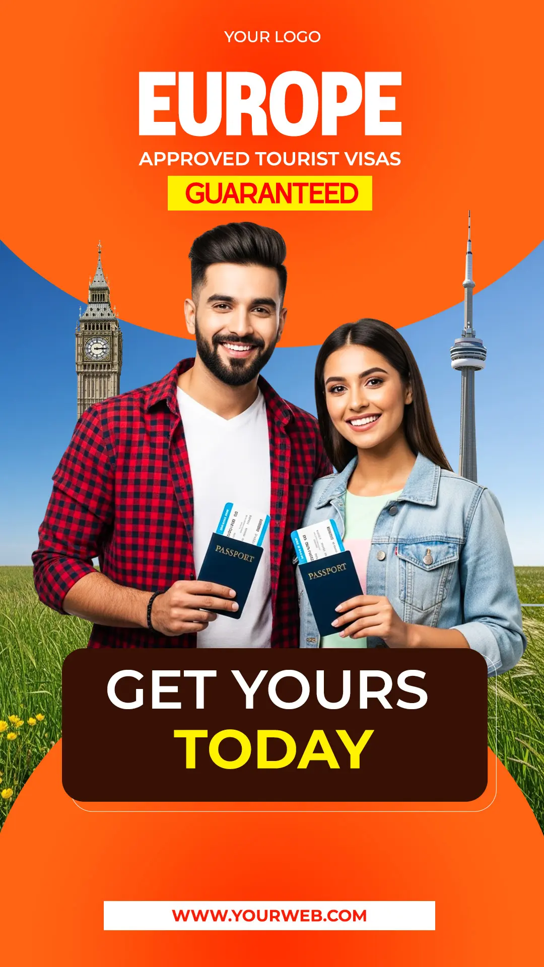 European Tourist Visa Social Media Template