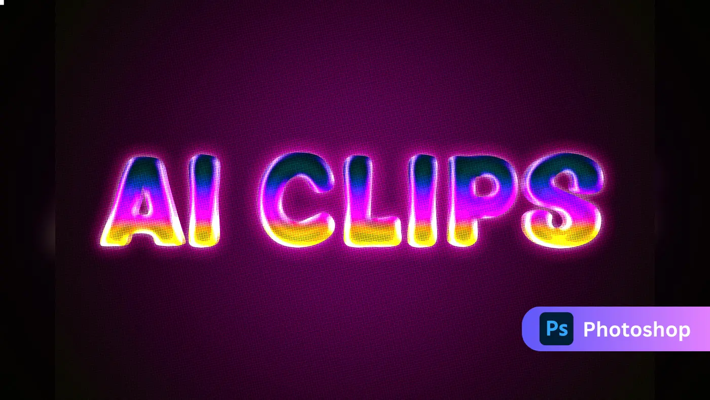 Vibrant Neon Text Effect Photoshop Template for Creatives