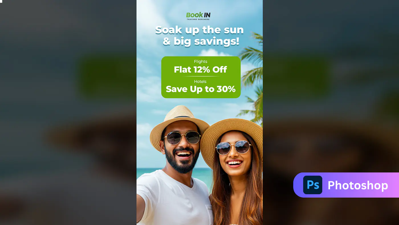 Summer Travel Discount Banner Template