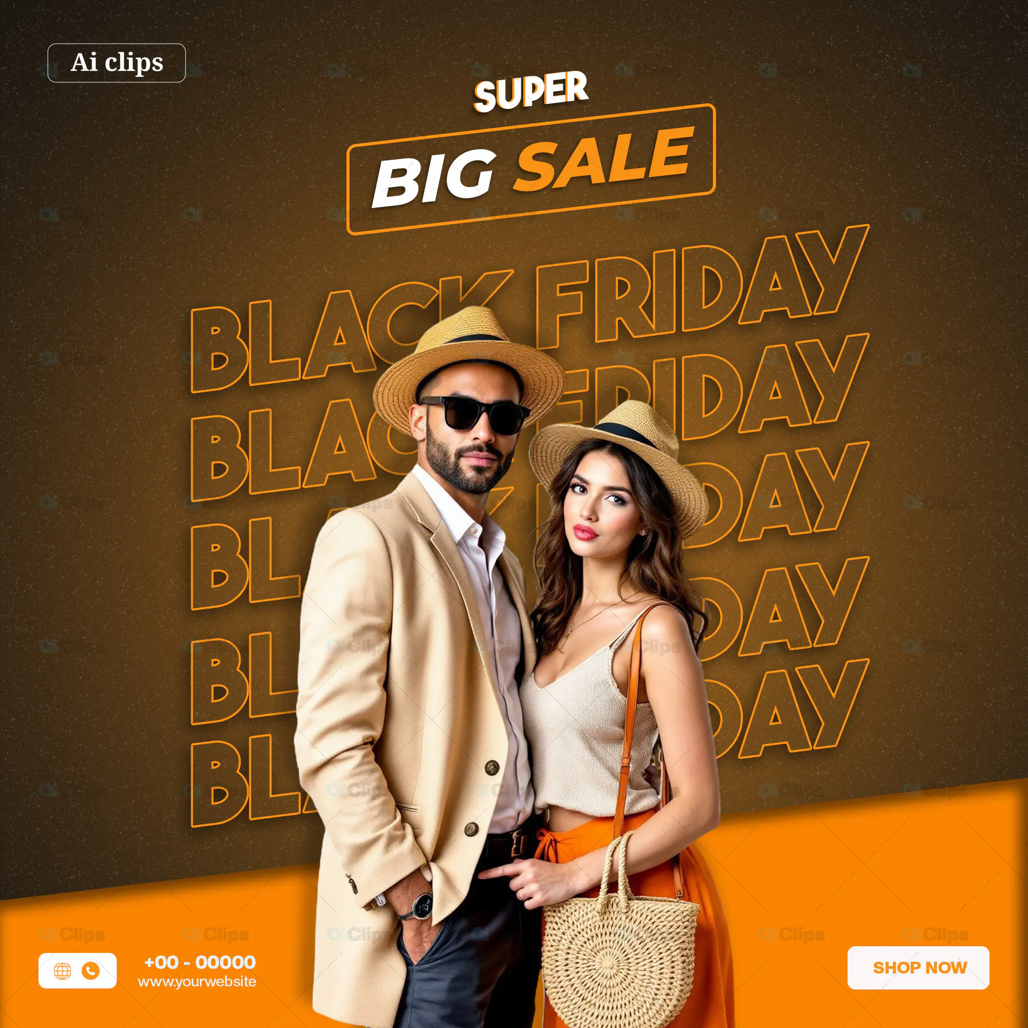 Black Friday Big Sale Banner PSD Template