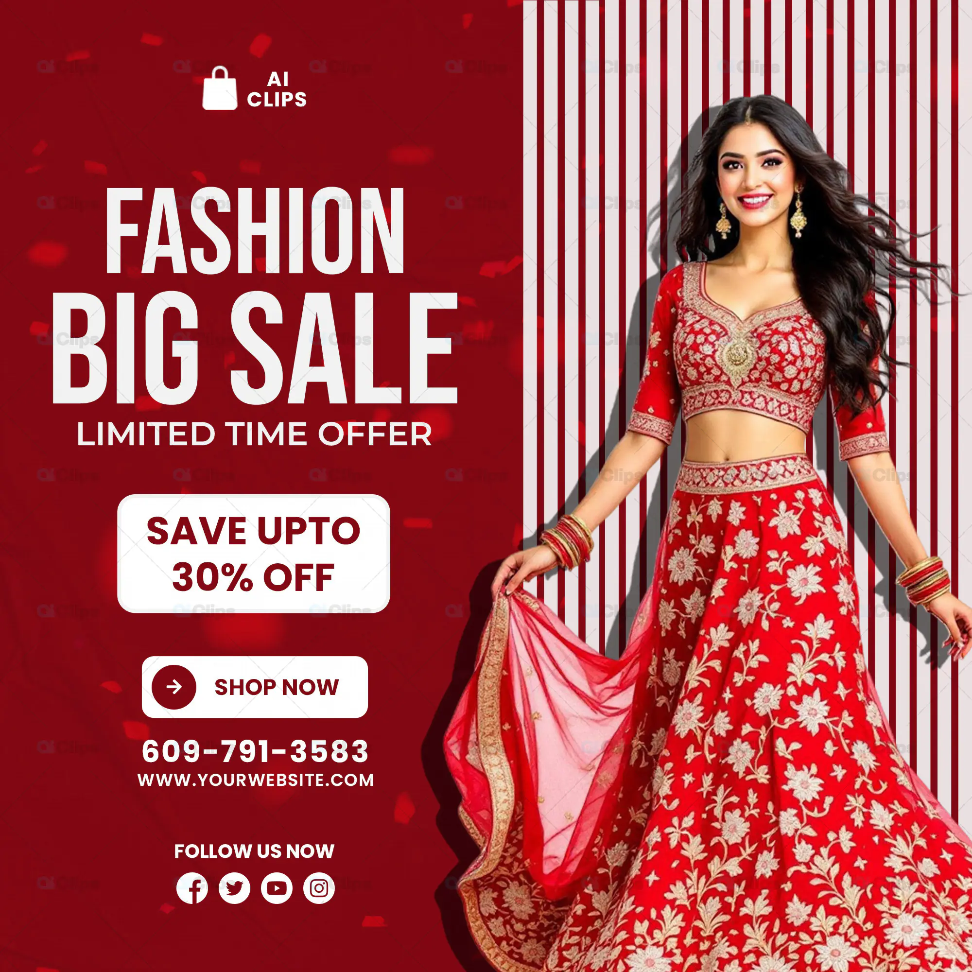 Fashion Big Sale Promotional PSD Template