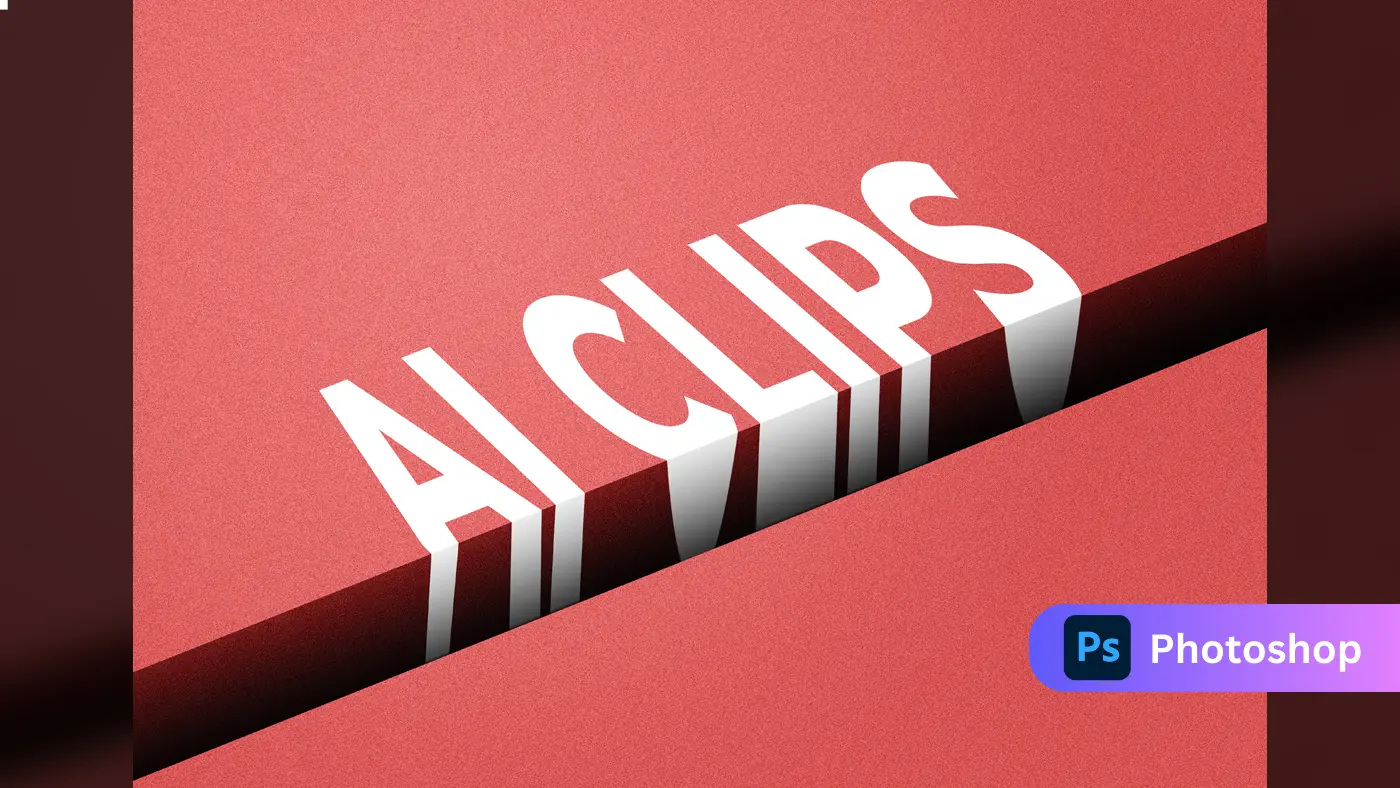 Sliced Shadow Text Effect Mockup