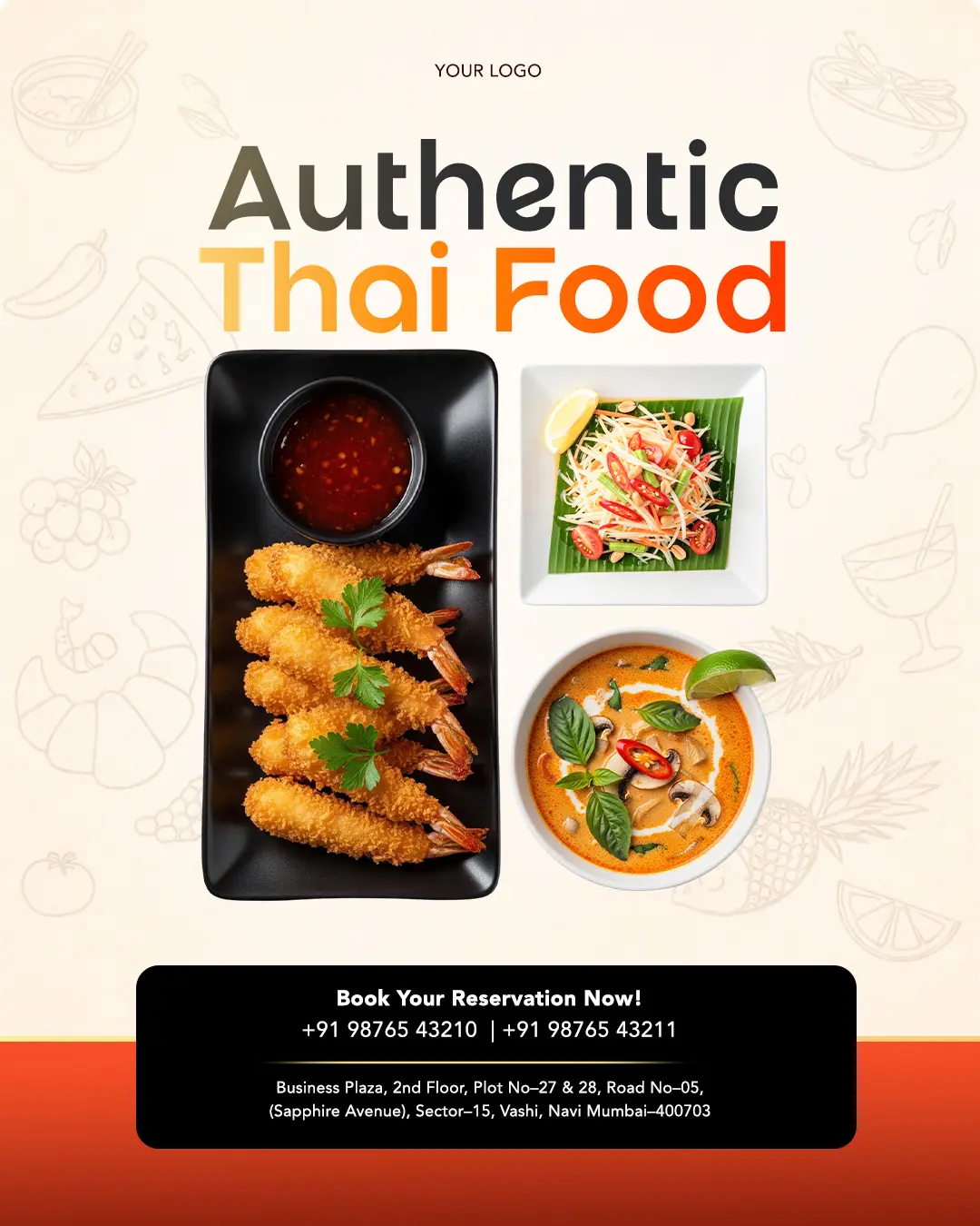Delicious Thai Food Promotion Template