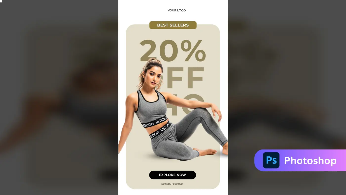 Modern Activewear Sale Story Template