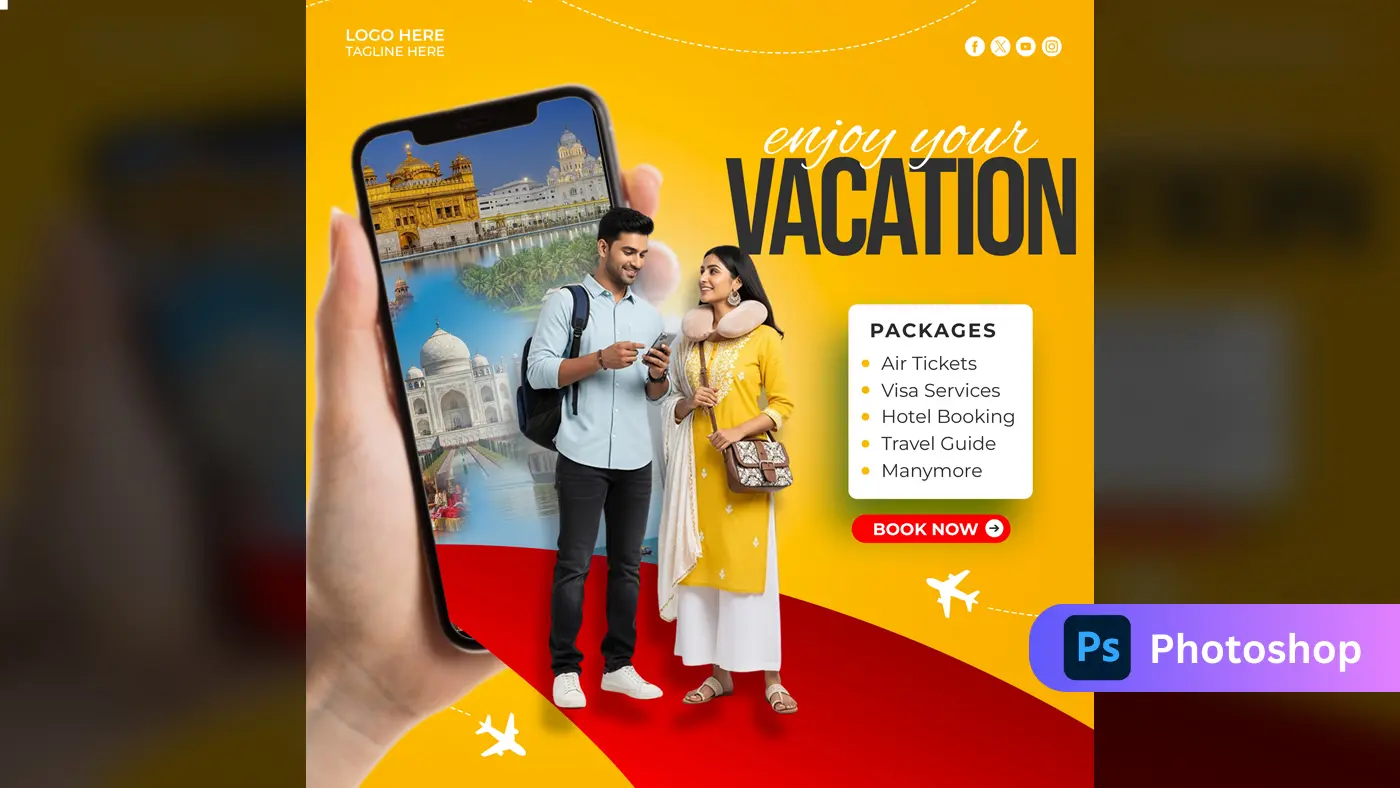Indian Travel Agency Social Media Template