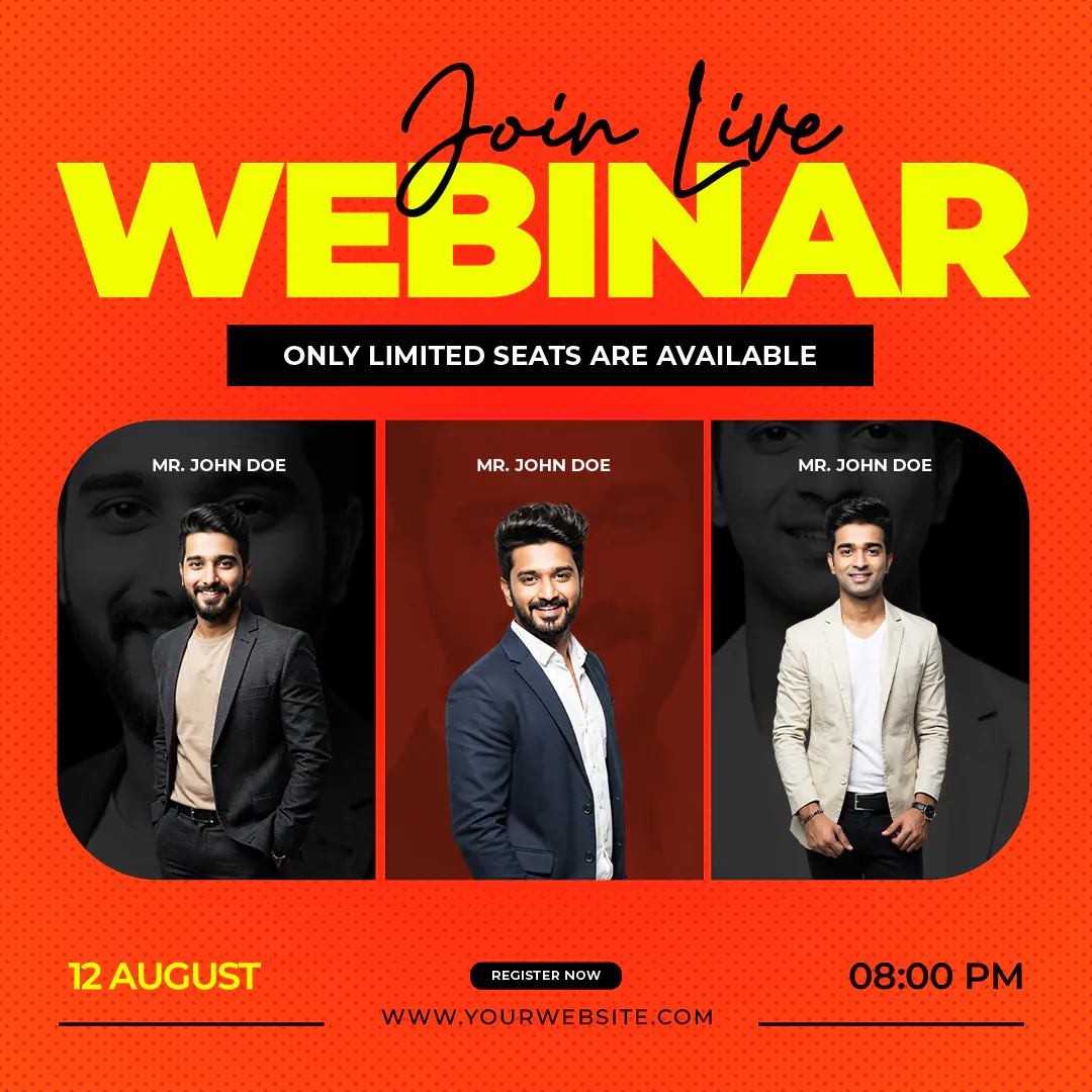Eye-Catching Live Webinar Promo Template